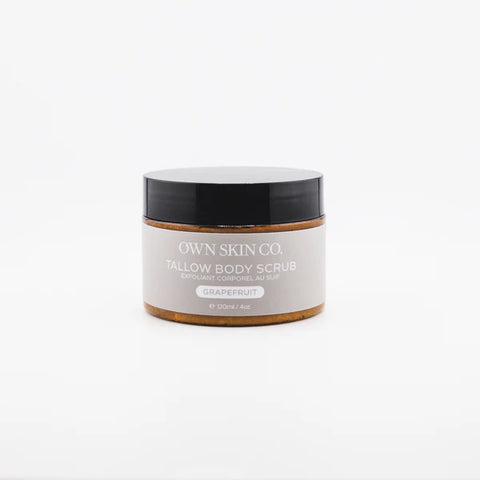 OWN Skin Co's lush Tallow Body Scrub is made for exfoliating and moisturizing skin. Our scrub gently lifts dead and dry skin and leaves your skin moisturized and as smooth as a baby's bottom.
