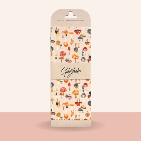 Mushrooms Beeswax Wrap: Medium