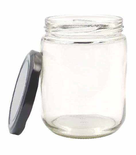 These clear glass jars come with black screw on lids and are perfect for storing a variety of cosmetic and household items!