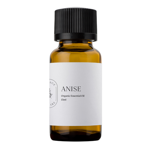 Our organic Anise (Pimpinella anisum) essential oil is steam distilled with a rich, potent, sweet and licorice-like aroma. Anise is an energetically warming and energizing essential oil.