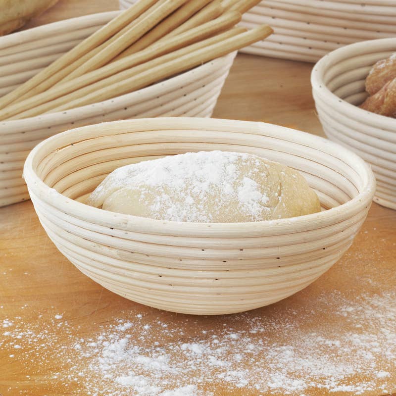 This Sourdough Banneton Basket Round helps retain warmth, provide shape and give texture to sourdough bread as it proofs. A must have for bread bakers, this Banneton basked is made from 100% natural cane and will elevate your baking experience.