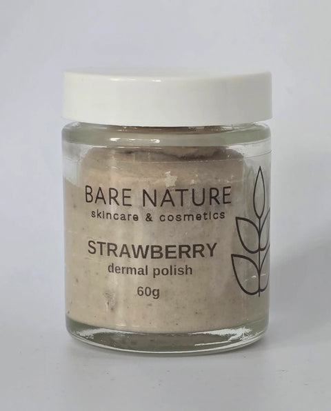 Bare Nature's Strawberry Dermal Polish is a luxurious and exfoliating facial cleanser that gently polishes the face, leaving soft and radiant skin behind.