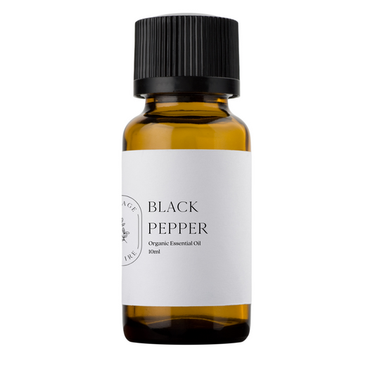 Our organic Black Pepper essential oil is steam distilled from the sun-dried black peppercorn fruit. Black Pepper essential oil is energizing and warming with subtle floral and fruity notes.