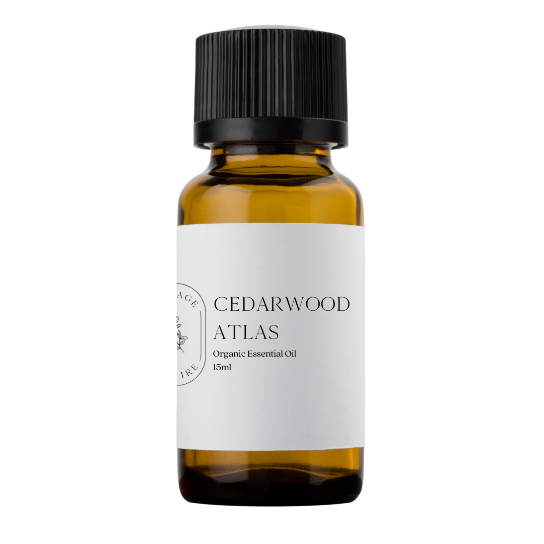 Our organic Cedarwood Atlas essential oil is steam distilled from the rich wood of the Cedar trees, Cedrus atlantica. Cedarwood Atlas is warm, woody, earthy and resinous in its aroma. Cedarwood Atlas is emotionally and energetically grounding, stabilizing and calming. Cedarwood Atlas is commonly used in meditation blends for its powerful mind, body and spirit benefits.
