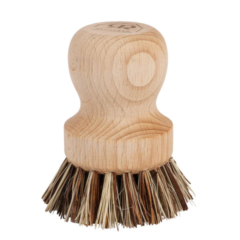 Say goodbye to yucky yellow sponges and plastic scrubbing pads and say hello to this nifty plastic-free dish pot & dish scrubber! This scrubber is made from beechwood and heavy duty natural bristles.