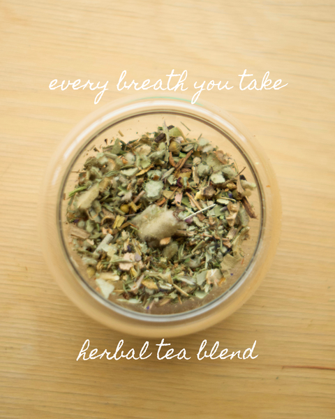 Our Every Breath You Take Herbal Tea is crafted to help you open up and breathe clearly. Every Breath You Take is a carefully crafted blends of respiratory-supportive herbs that help to soothe, clear and calm.