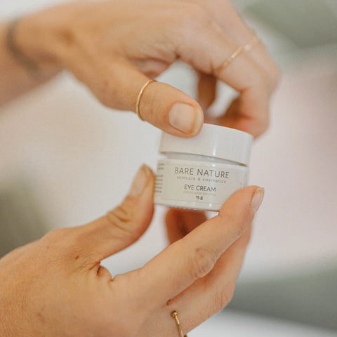 Bare Nature's Eye Cream is a lightweight, concentrated eye cream that is designed to help refresh the appearance of tired eyes, leaving the skin feeling smooth and hydrated.