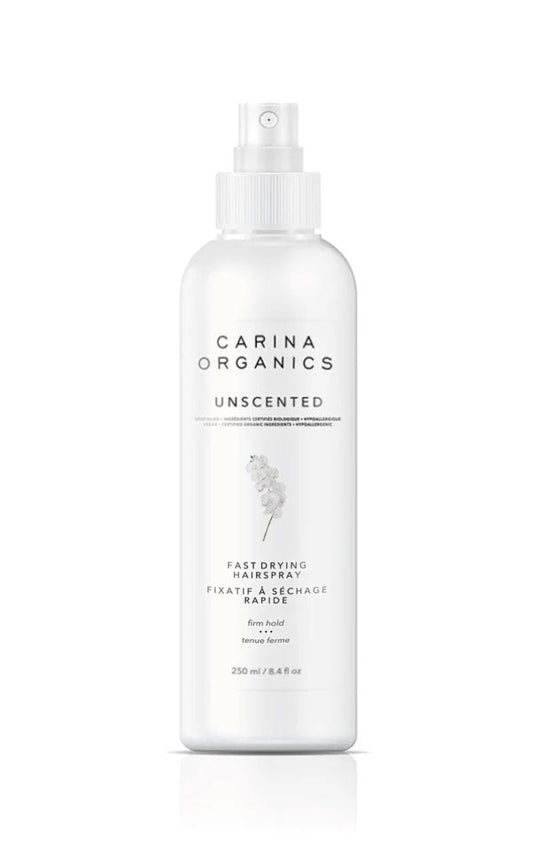 A fast drying, firm holding styling spray formulated with certified organic plant, vegetable, flower, and tree extracts.&nbsp; Locks hair into place, while adding extra shine - without build-up or flaking. This formulation allows you to brush out and restyle your hair at any time