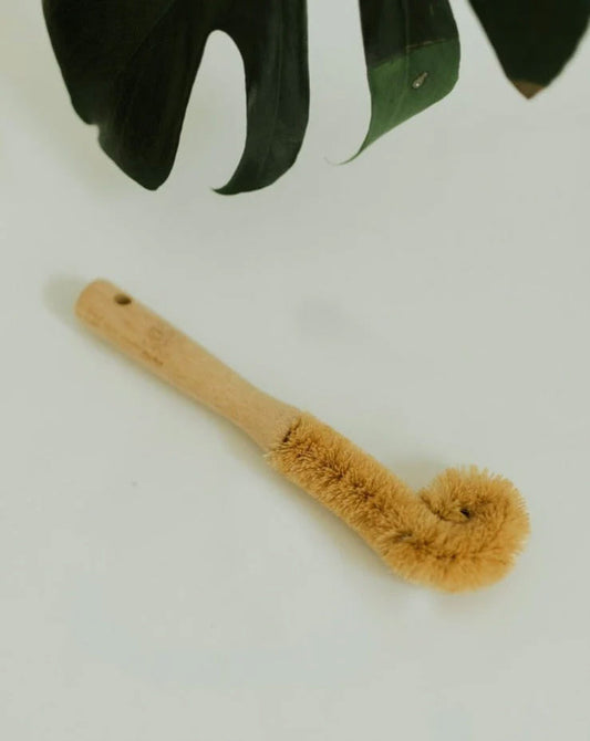 Our bottle brushes feature a durable bamboo handle and coconut husk bristles. They are the perfect brush to have in your arsenal, they can reach deep into glasses and narrow-mouth bottles, making it perfect for those hard to reach places! (I see you muffin tins!)