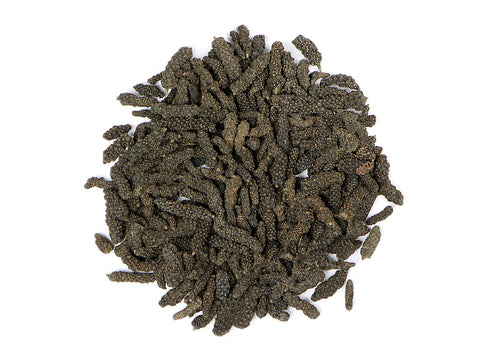 Long Pepper (Piper longum) has been utilized for thousands of years as a spice in Mediterranean, African and Asian culinary practices. Long Pepper also has a long history of use in Ayurveda for its many health supporting properties.
