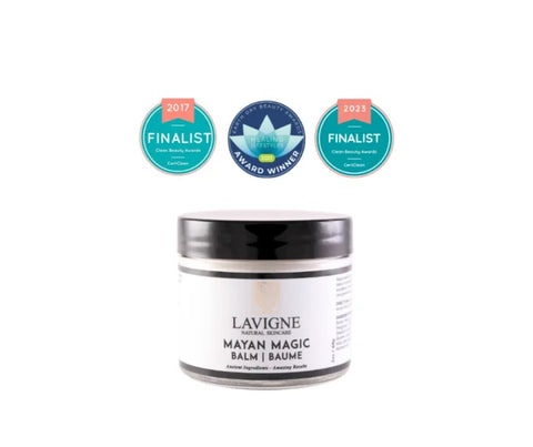 Lavigne Natural's Mayan Magic is an ultra-hydrating Shea Butter and Vitamin E-rich Balm that delivers nurturing emollients and traditional Mayan botanical herbs that support skin’s natural lipid barrier.