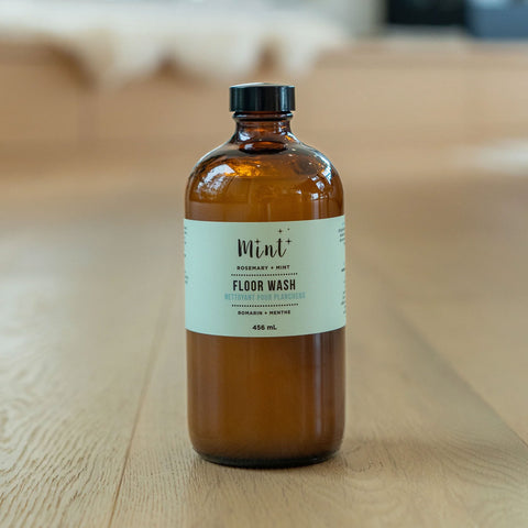 Mint Floor Wash is a concentrated formula that is tough on dirt and odours and leaves a lasting streak free shine. Made with 100% all natural plant based ingredients that is safe to use on all floor types. Scented with pure organic Essential Oils of Rosemary, Mint and Orange that will leave your entire room smelling fresh and clean.