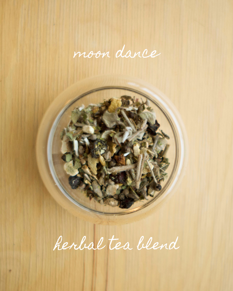 Our Moon Dance Herbal Tea is thoughtfully crafted to support you through the ebb and flow of your cycle, especially during the days when PMS throws you off rhythm.