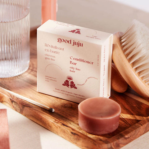 Thinning, Fine or Oily hair? Harness the power of gentle, deep-nourishing ingredients. Formulated for use alongside our Oily/Fine Hair Shampoo Bar, this conditioner is a game changer for tackling the challenges that fine or thinning hair brings, including tangles and oily scalp.