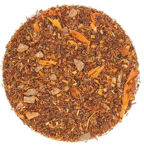 Our Orange Spice tea is a soothing, naturally caffeine-free blend of rooibos, chamomile petals, and sweet licorice root, brightened with zesty orange. Warming spices of cinnamon, clove, and ginger add cozy depth, creating a smooth and comforting cup perfect for relaxation at any time of day.