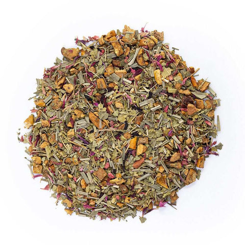 Our Raspberry & Lemon Verbena Herbal Tea is bright and refreshing! This vibrant herbal blend bursts with juicy raspberry flavour, balanced by soothing citrus notes and a medley of fruit and floral highlights. Naturally caffeine-free, it’s a lively infusion that’s as delicious iced as it is hot—a perfect pick-me-up any time of day.
