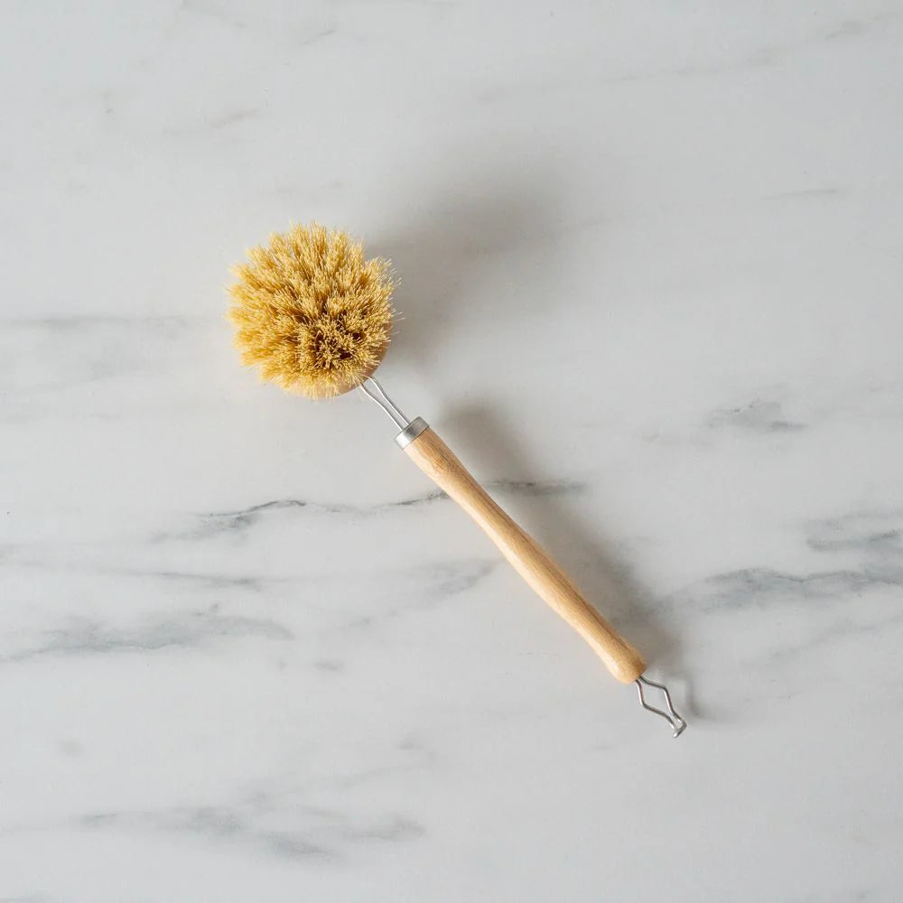 This Dish Brush by Redecker is made with untreated beechwood and tampico plant fibres. This brush is strong and firm, making it perfect for cleaning all pots and pans.