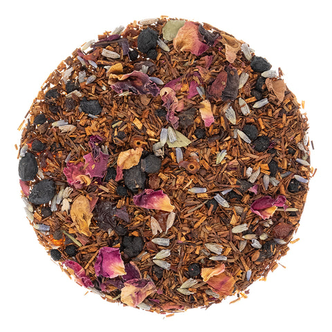 Our organic Roman Provence Rooibos Tea is inspired by the sun-drenched fields of Southern France. This blend perfectly combines earthy richness with a soft, aromatic sweetness thats both fruity and floral.