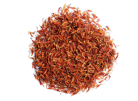 Safflower (Carthamus tinctorius) is a vibrant, thistle-like plant traditionally used in Ayurvedic, Chinese, and Middle Eastern herbal medicine. With its warm, stimulating energy, safflower is known for nurturing flow, movement, and balance in the body.
