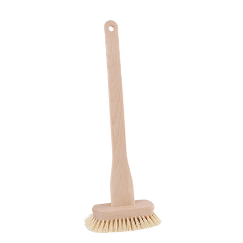 This naturally made shower & bathtub scrubbing brush is made of strong tampico fibre bristles and a long beechwood handle that helps you get your shower and bathtub sparkling clean!