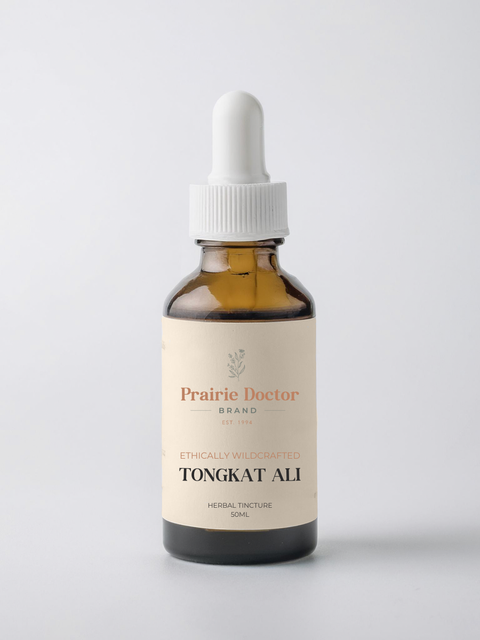 Our organic Tongkat Ali tincture is crafted with sustainably sourced Eurycoma longifolia root. Traditionally used in Southeast Asia, Tongkat Ali is valued as a revitalizing adaptogen, supporting energy, stamina, and overall vitality.