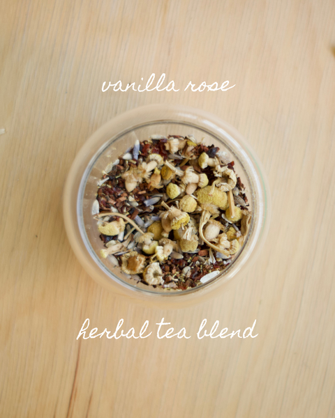Our organic Vanilla Rose Herbal Tea is a romantic, soft and calming blend of herbs thats been crafted to soften your senses and warm your heart. Perfect for winding down, finding presence, or indulging in a moment of self-care.