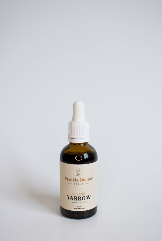 Our organic Yarrow herbal tincture is crated using organic, sustainably sourced Yarrow. Yarrow is known for its ability to relieve symptoms of indigestion as well as fevers. 