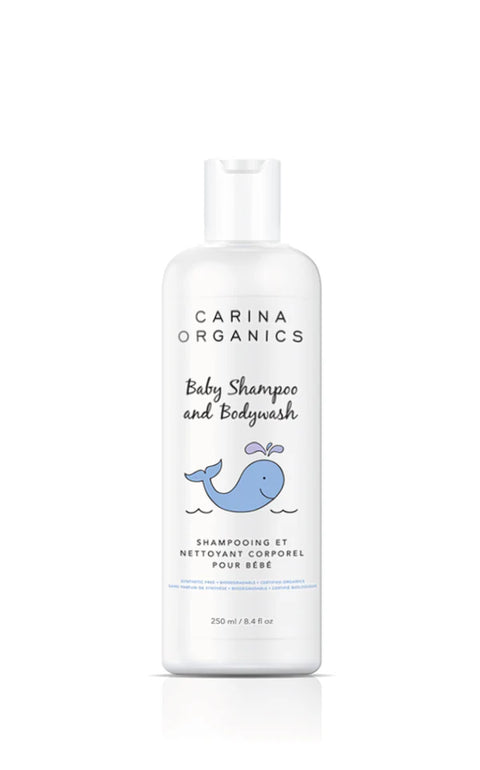 An extra gentle and tear free baby shampoo & body wash formulated with certified organic plant, vegetable, flower and tree extracts and scented with organic sweet pea essence.