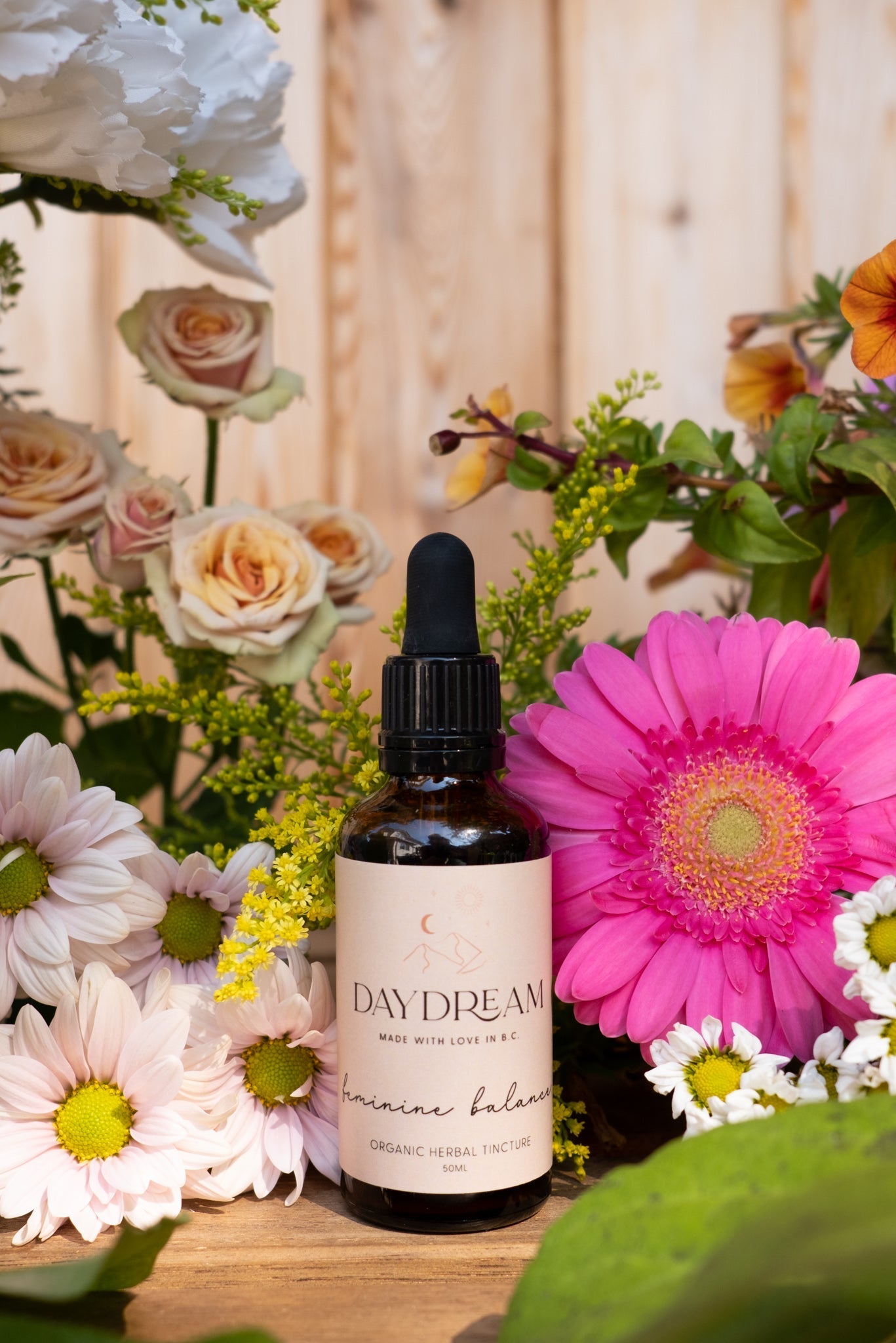 Our Feminine Balance herbal tincture has been crafted from a variety of different herbs known for their ability to balance and harmonize feminine hormones, offering women a natural remedy to ease menstrual discomfort and symptoms of hormone imbalance.