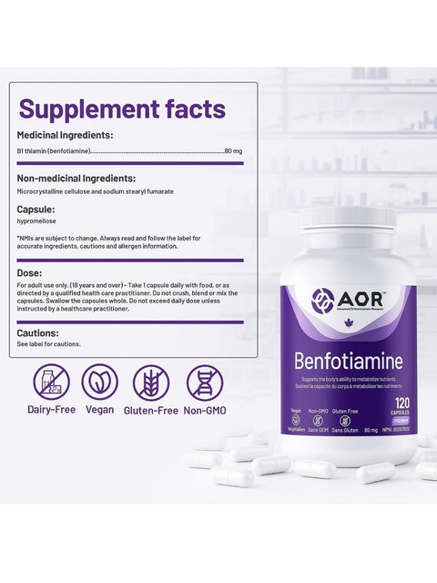 Benfotiamine 80 mg (120 VCaps)