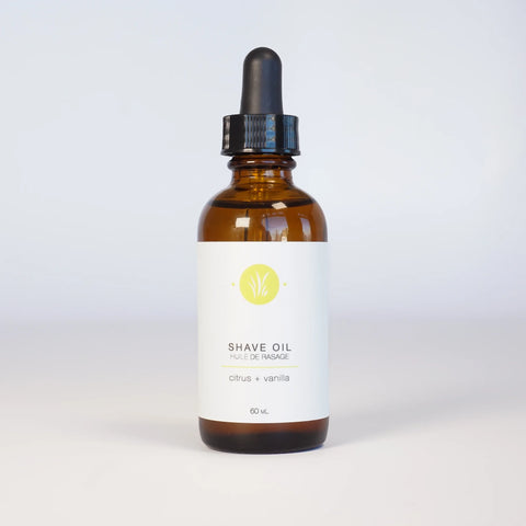 Transform your shave with this Citrus + Vanilla Shave Oil. Carrier oils of sunflower, avocado, grape seed, and jojoba combine to soften, moisturize and protect the skin without clogging or irritating pores.