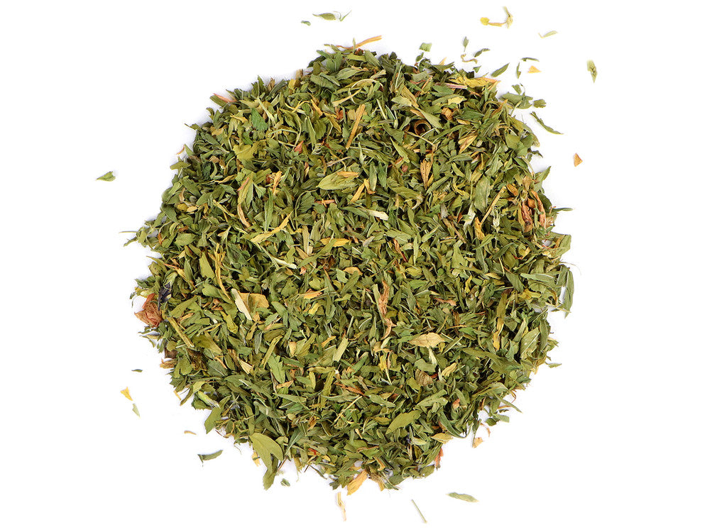 Alfalfa (Medicago sativa) leaf is well known for its nutritious qualities and is commonly used for its healing benefits, such as digestive support, in American Folk Herbalism as well as Traditional Chinese Medicine. 