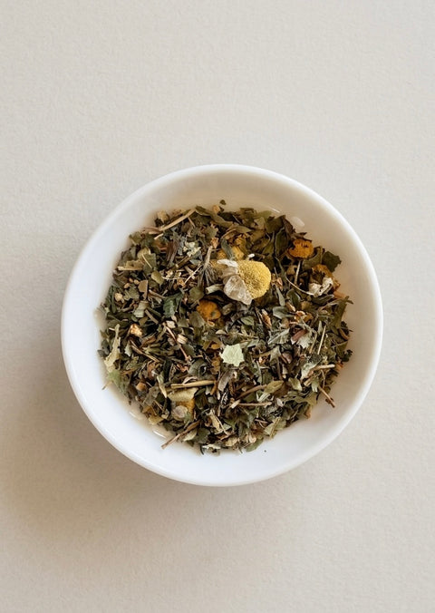 A refreshing, mineral-rich infusion crafted with a balanced mix of traditional herbs including Stinging nettle, Linden, and Lemon balm. This gentle, naturally caffeine-free blend offers a smooth, lightly floral and citrusy profile, making it an easy daily tea for moments of calm and hydration.