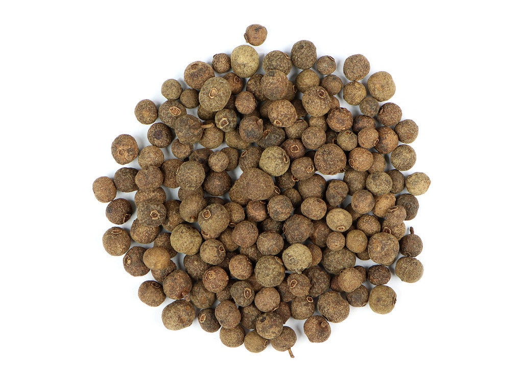 Allspice has a complex flavour that combines the flavours of cinnamon, cloves and nutmeg. Allspice originates in Jamaica and Central America.