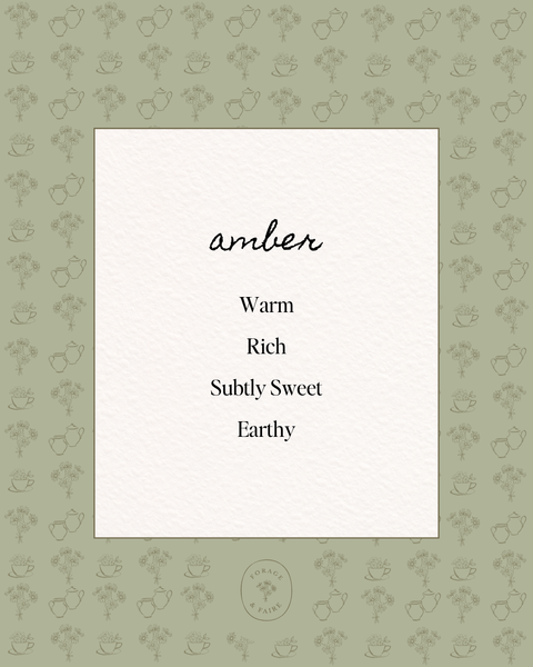 Our Amber Perfume is warm, rich, and softly sweet. Amber wraps you in a comforting glow and offers notes of creamy vanilla blended with the resinous depth of benzoin and the earthy warmth of labdanum, creating a scent that is both grounding and gently sensual.
