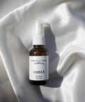 Our Amber Perfume is warm, rich, and softly sweet. Amber wraps you in a comforting glow and offers notes of creamy vanilla blended with the resinous depth of benzoin and the earthy warmth of labdanum, creating a scent that is both grounding and gently sensual.