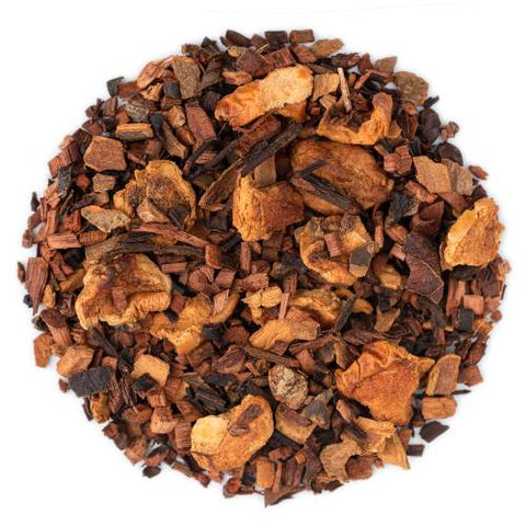 Our Apple Cobbler Herbal Tea is a delightful, sweetly aromatic herbal tea blend that offers gentle, comforting notes of warm, baked apples and smooth, creamy vanilla. It's a perfect balance of sweetness, spice and coziness - this tea is perfect for an after dinner treat or for sipping on a fall day while reading a book!