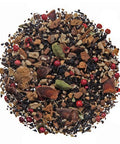 A deeply delicious infusion of chai spices, apple and vanilla bean on a bed of Darjeeling black tea.