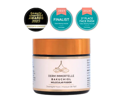 Wake up with a radiant glow thanks to this overnight sleep mask that revitalizes fatigued skin. Formulated with Ayurvedic ‘Bakuchiol’, a new cosmeceutical ingredient that is a natural alternative to retinol, the perfect choice for those who are sensitive to traditional retinoids.