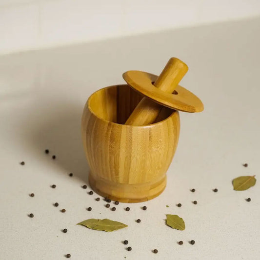 Bamboo Mortar & Pestle