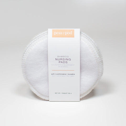 These nursing pads are made with 2 absorbent layers of organic bamboo fleece. Bamboo is anti-microbial and super soft against delicate skin.