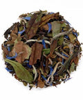 Our Blueberry White Tea is a delicate fusion of organic white tea, elderberries, and striking blue cornflowers, offering a light, fruity cup with a touch of berry-sweetness. The smooth Bai Mu Dan base shines through, complimented by natural blueberry essence that never overpowers the palate.