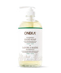 Oneka's refillable, all natural hand soap is consciously crafted with our organic plants carefully selected for their cleansing, nourishing, and PH balancing properties.
