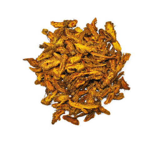 Coptis (Coptis chinensis) considered one of the 50 fundamental herbs in Traditional Chinese Medicine (TCM). In TCM, Coptis is believed to treat damp heat. Coptis is also well known for the presence of the chemical compound Berberine, which is a very health supporting compound.