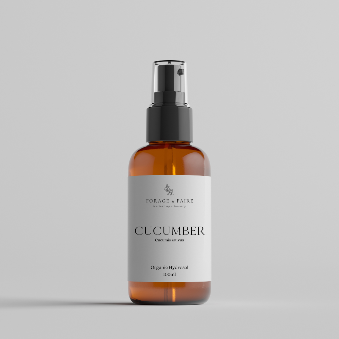 Our organic Cucumber Hydrosol is steam distilled from the Cucumis sativus plant and offers a variety of skin benefits.