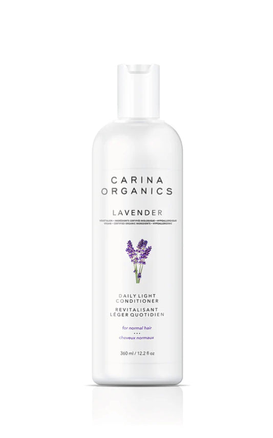 A daily light conditioner formulated with certified organic plant, vegetable, flower and tree extracts and scented with organic extracts from the lavender flower.

Helps to restore luster, softness, flexibility, and shine. Detangles instantly.