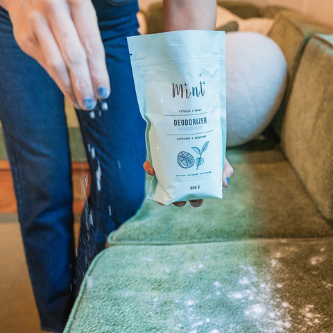 Mint Deodorizer is a versatile, natural solution for eliminating odours on carpets, couches, mattresses, sinks, garbage bins, and more. Infused with refreshing mint and citrus essential oils, this 800g deodorizer is designed to leave your home smelling clean and fresh while tackling tough odours with ease.