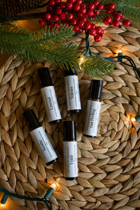 Our Everyday Farmacy Essential Oil Roll-On Gift Box brings together five of our most-loved essential oil roll-ons that have been thoughtfully formulated to support mind, body, and mood through the ups and downs of everyday life.