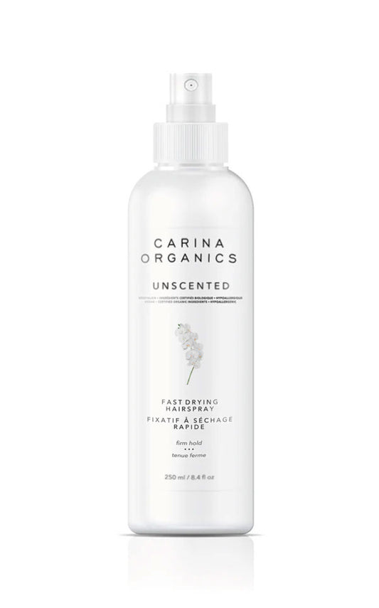 A fast drying, firm holding styling spray formulated with certified organic plant, vegetable, flower, and tree extracts.&nbsp; Locks hair into place, while adding extra shine - without build-up or flaking. This formulation allows you to brush out and restyle your hair at any time