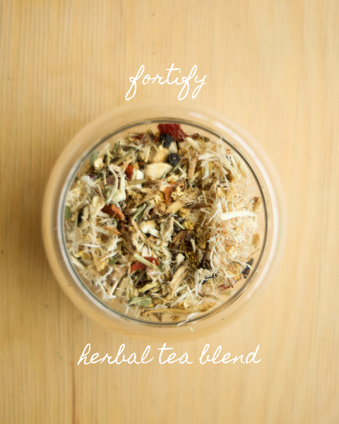 Our Fortify Herbal Tea Blend is crafted to nourish and strengthen your body’s natural defenses, helping you stay resilient through seasonal shifts and everyday stressors.